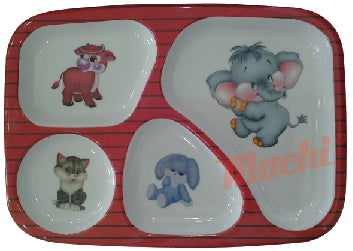 Four Part Plate - Rectangular