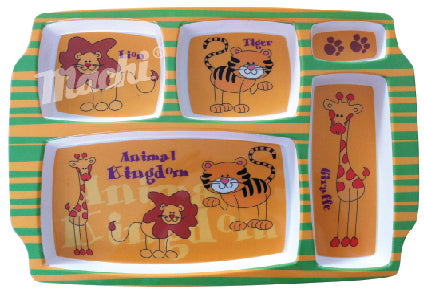 Five Part Rect Children Plate