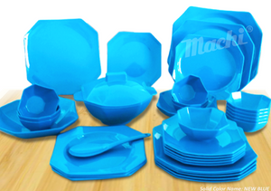 40pcs Octagon Solid Color Dinner Set